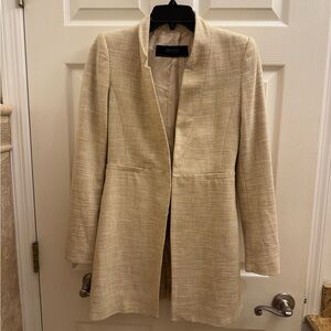 Zara Cream Blazer Jacket Size XS